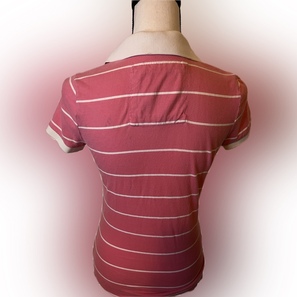 Abercrombie & Fitch Vintage Pink Striped Polo - Picture 2 of 5
